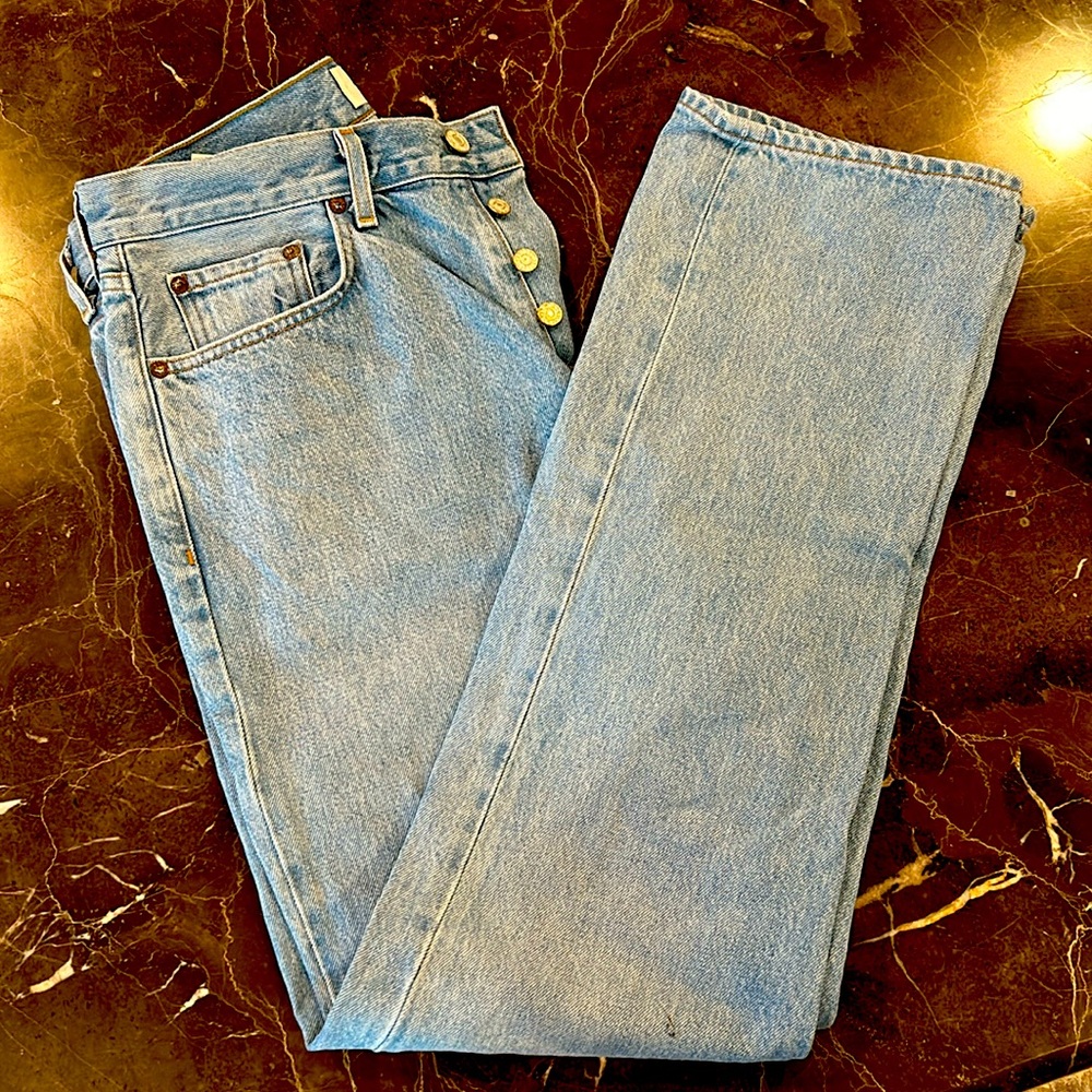 Agolde Light Blue Straight Leg Jeans